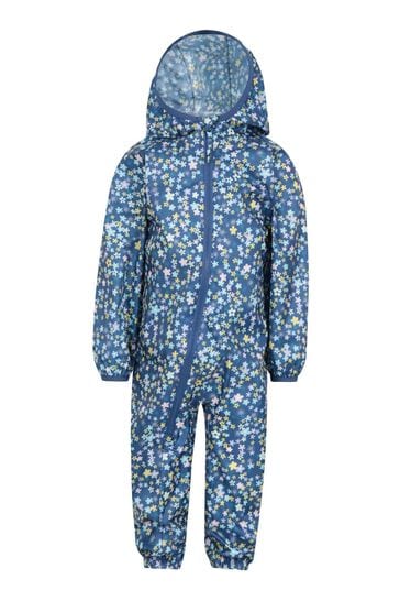 Mountain Warehouse Blue Toddler Waterproof Printed Rainsuit