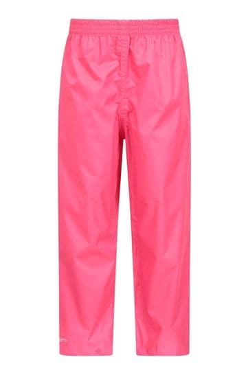 Mountain Warehouse Pink Pakka II Waterproof Kids Trousers