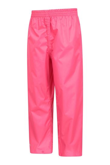 Buy Mountain Warehouse Pink Pakka II Waterproof Kids Trousers from