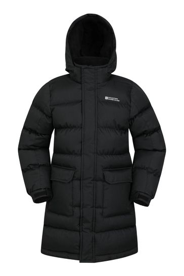 Mountain Warehouse Black Kids Snow Water Resistant Fleece Lined Padded Jacket