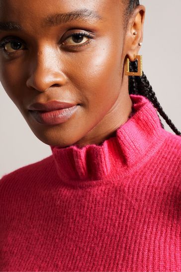 Cropped red turtleneck new arrivals