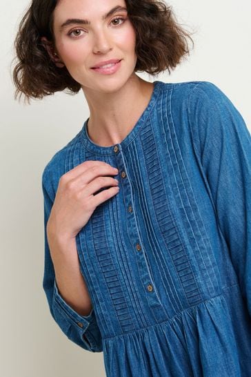 Blue denim on sale maxi dress