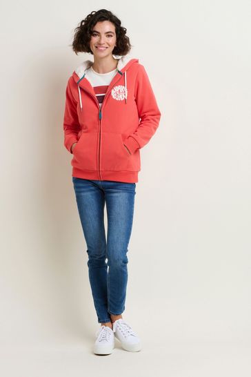 Borg lined zip cheap through hoodie