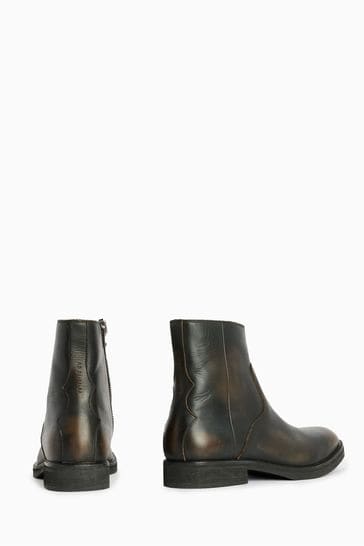 Buy AllSaints Brown Lang Boots from Next Luxembourg