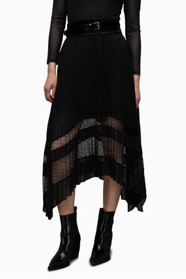 AllSaints Black Sabrina Skirt