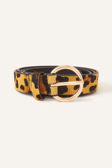 Leather leopard print belt discount