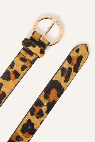 Leather leopard print belt discount