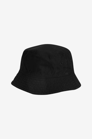 Black Canvas Bucket Hat (3mths-16yrs)