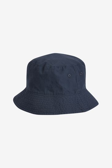 Navy Blue Canvas Bucket Hat (3mths-16yrs)