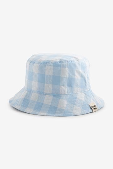 Blue Check Bucket Hat (3mths-10yrs)