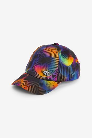 Orange Glitch Print Baseball Cap (1-16yrs)