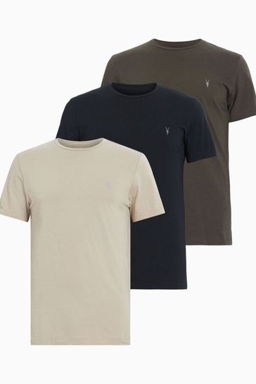 AllSaints Green Tonic Crew T-Shirts 3 Pack