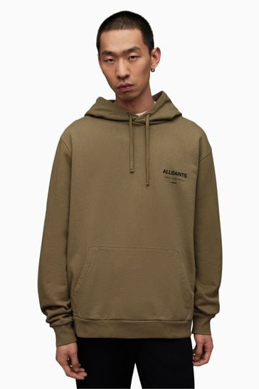 Sudadera con capucha marrón Underground de AllSaints