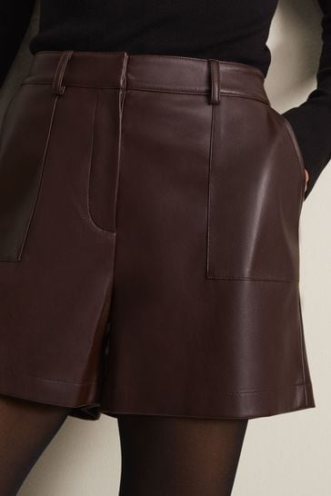 Hadley Black Faux Leather Skirt