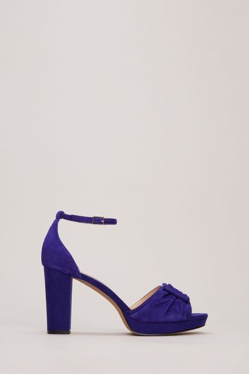 Buy Phase Eight Blue Suede Platform Heels from Next Ireland