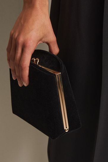Black velvet clutch online