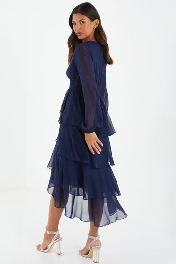 Midi navy blue online dress
