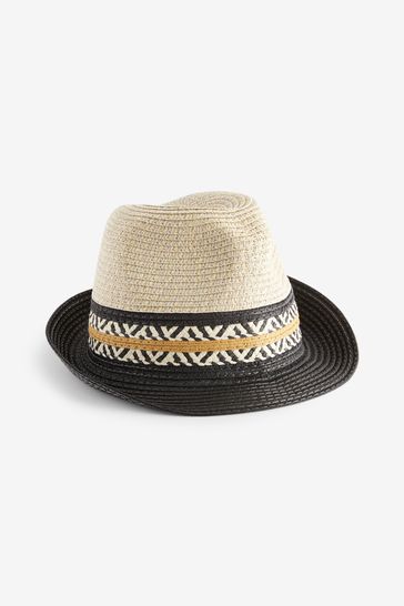 Buy Monochrome Trilby Hat 1 16yrs from Next Bahrain