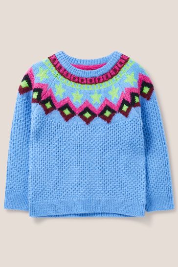 Blue online fairisle jumper
