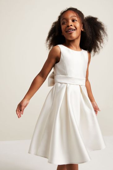 White fit deals flare dress