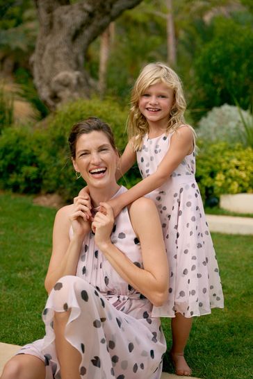 Buy Phase Eight Pink Megura Polka Dot Fit And Flare Dress from the