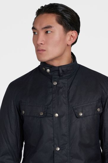 Buy Barbour International Black Duke Wax Jacket from the Laura