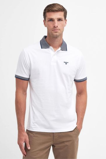 Barbour white polo new arrivals shirt