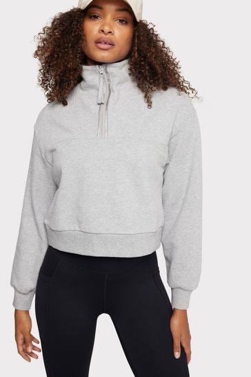 Chelsea Peers Grey Organic Cotton Cropped Sweatshirt