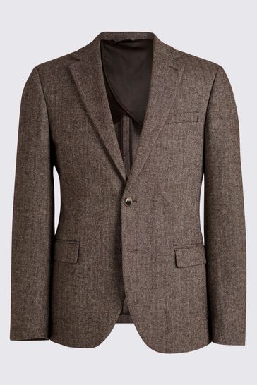 Buy MOSS Brown Slim Fit Tweed Jacket from Next Oman