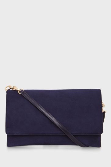 Hobbs navy clutch bag store