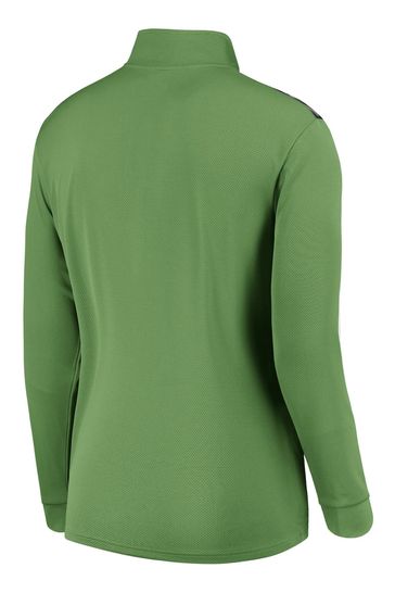 Adidas green store half zip