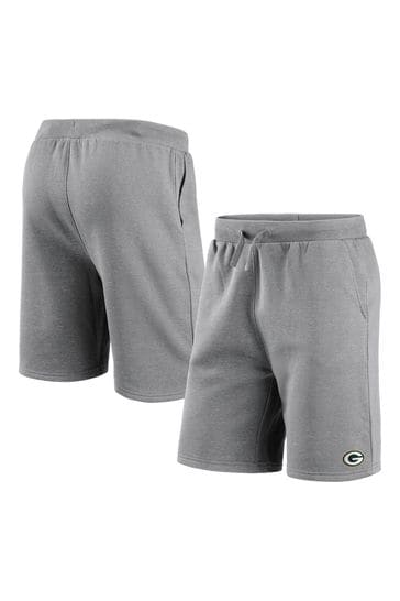Fanatics Grey NFL Bay Packers Primary Logo Graphic Fleece Shorts