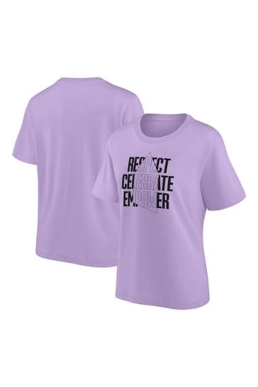 Fanatics Oversized Purple Everton EITC Respect Celebrate Empower Graphic T-Shirt Womens