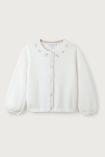 Buy The White Company 100 Cotton Cotton Floral Embroidered White Cardigan from Next Bahrain
