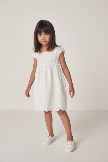 Next white 2025 broderie dress