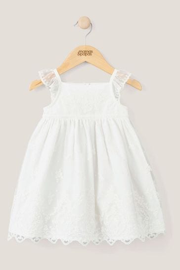 Mamas & Papas Lace White Dress