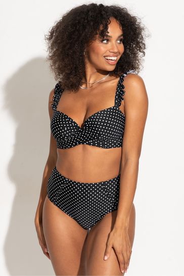Buy Pour Moi Black Sicily Longline Underwired Bikini Top from Next Kuwait