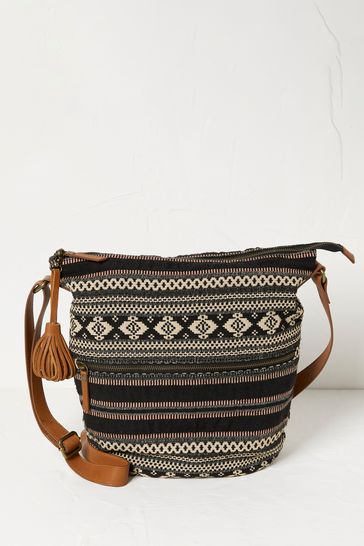 Buy FatFace Black Evalie Woven Bag from Next Luxembourg