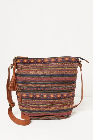 FatFace Orange Evalie Woven Bag