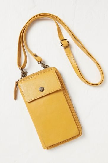 FatFace Yellow Louisa Purse Phone Bag