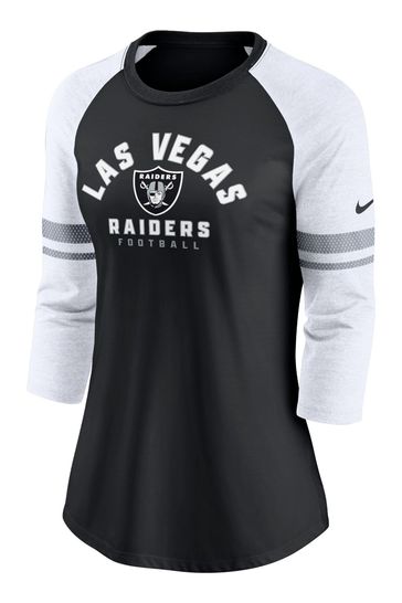 Buy Fanatics NFL Las Vegas Raiders 3 4 Sleeve Fashion Black Top Womens from the Laura Ashley online shop