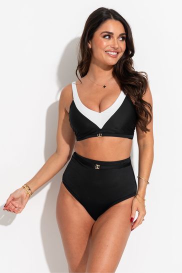 Buy Pour Moi Black Fifth Avenue Super High Waist Bikini Bottoms from Next Kuwait