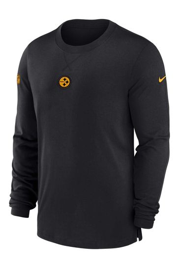 Buy Fanatics NFL Pittsburgh Steelers Sideline Dri FIT Player Long Sleeve Black Top from the Laura Ashley online shop