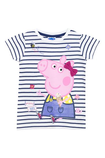 Buy Character Blue 100 Cotton Peppa Pig T Shirt from Next Bahrain