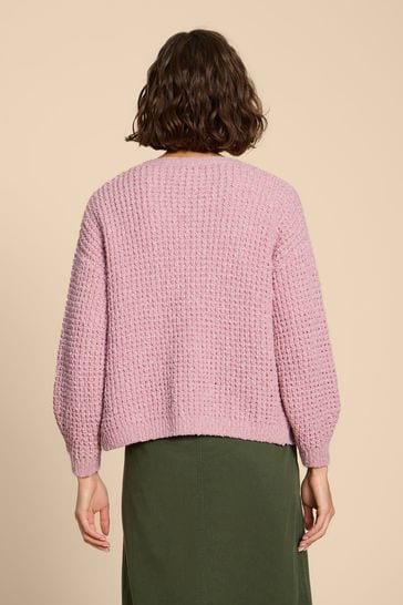 White stuff on sale pink cardigan