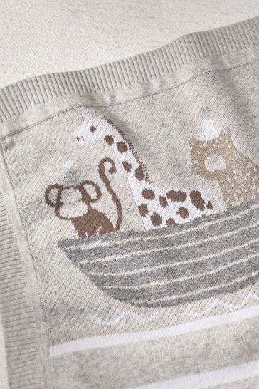 Buy The White Company Grey Organic Cotton Noahs Ark Safari Animal