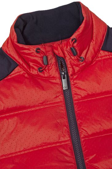 Buy Calvin Klein Golf Red Rangewood Full Zip Hybrid Jacket from