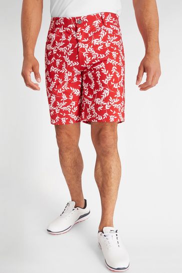 Calvin Klein Golf Red Printed Genius Shorts