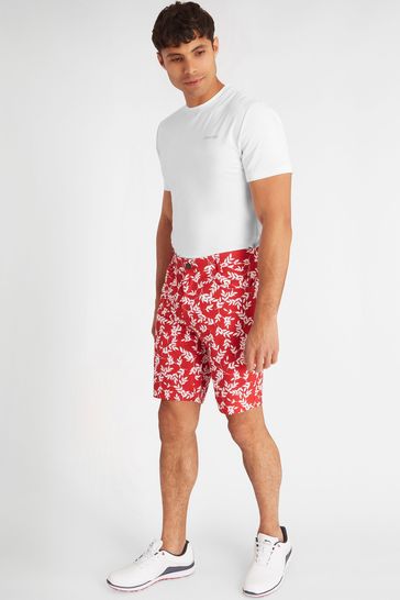 Red on sale patterned shorts