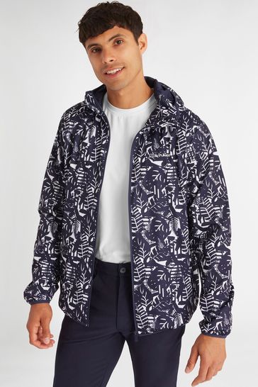 Calvin Klein Golf Printed Windbreaker Blue Jacket